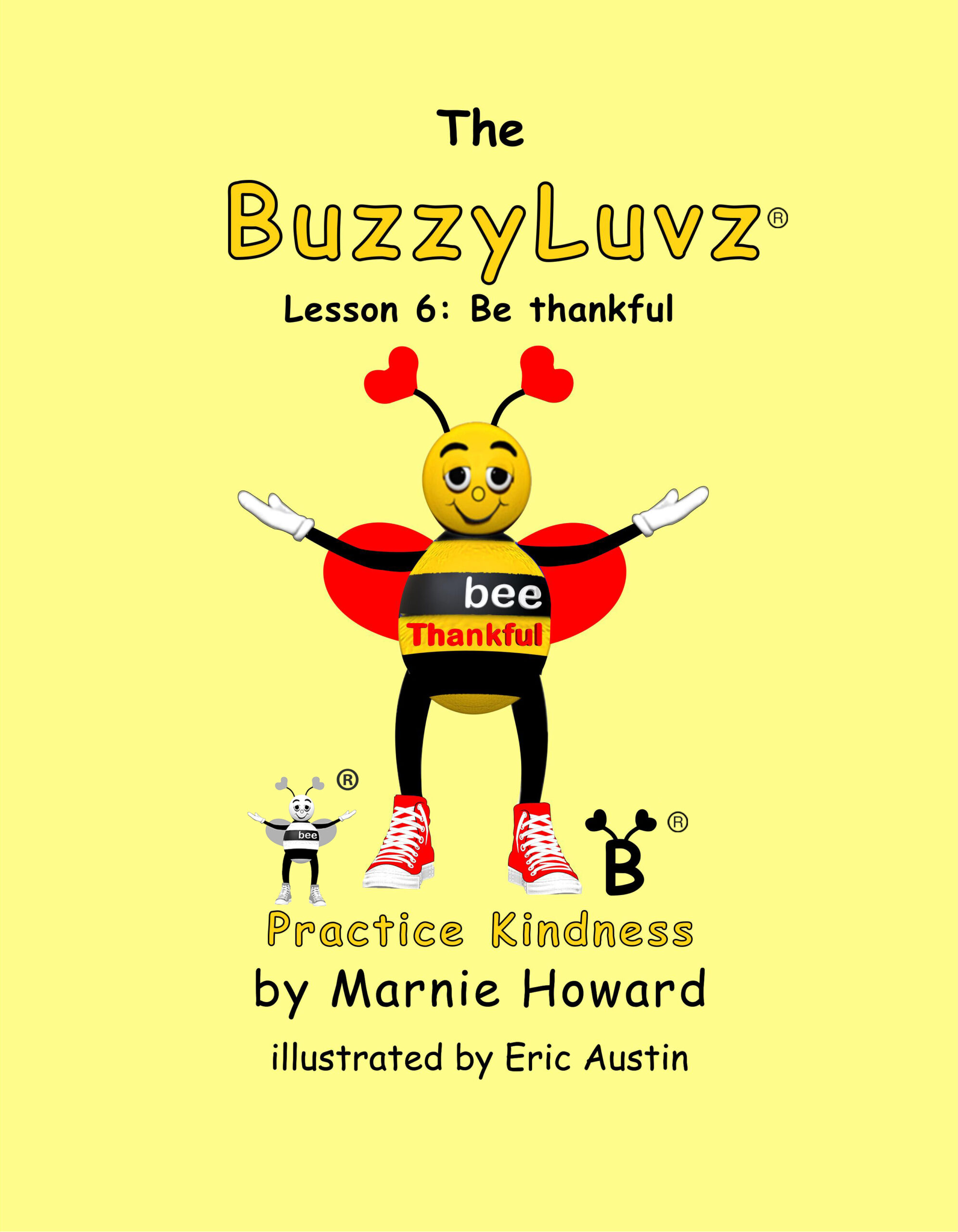 Cover of The BuzzyLuvz book teaching thankfulness and kindness.